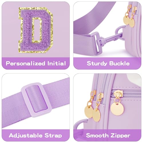 Image of Initial Sling Bag Crossbody Purse for Kids Girls Age 3-8