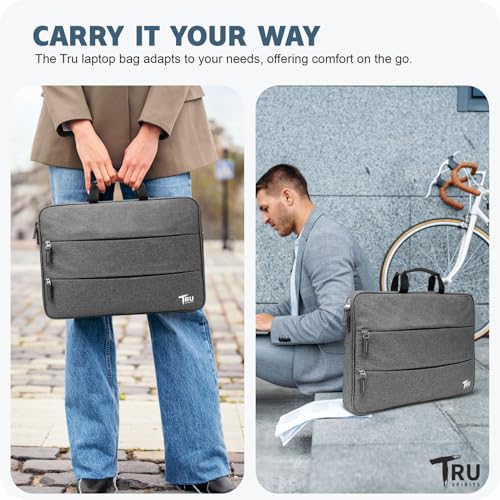 Image of Laptop Sleeve /Pouch /Case /Bag with Handle & Two Front Accessory Pockets - Compatible with Apple, Dell, Lenovo, Asus, HP, Samsung, Mi, MacBook & Notebooks