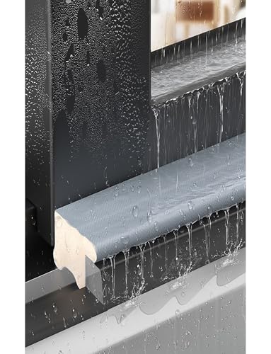 Tira de lluvia de 3 m, tira impermeable, protector de lluvia for puertas y ventanas, tira de sellado resistente a la intemperie for protección contra la lluvia.(Light Grey)