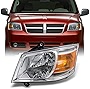 AKKON - For Dodge Grand Caravan Clear Driver Left Side Front Headlight Head Lamp Light Replacement
