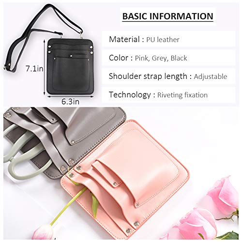 image for TINTON LIFE PU Leather Scissors Holder Bag with Adjustable Shoulder St