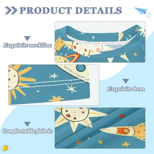 Sun and Stars Kids Bathing Suits Girls Short Sleeves Teen Clothing Swimwear Beach Tops 3T3