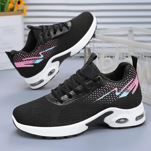 Image of Padgene Womens Sneakers Air Cushion Running Shoes Lightweight Tennis Walking Shoes Mesh Breathable Gym Work Fashion Sneakers Athletic Comfortable Casual