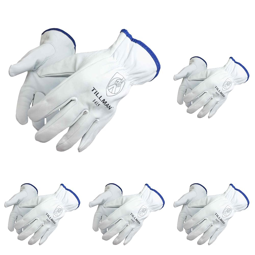 Tillman 1415L Top Grain Goatskin Drivers Gloves - L, White