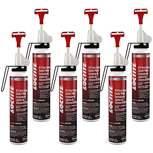 Loctite RTV Silicone Sensor-Safe Hi-Temp, Red, 190 ml, 6-Pack