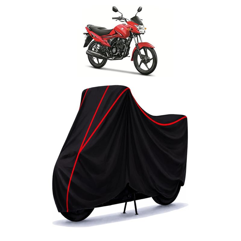 Image of Suzuki Hayate Base Water Resistant Bike Cover for All Motorcycles & Rain | Heavy Duty Taffeta Fabric | UV Protection, Dustproof, Scratchproof | All Weather Two Wheeler Body Cover with Elastic Bottom
