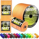 TECEUM Paracord Tipo Iii 550 Cuerda Táctica De 4 Mm Mil-Spec Cuerda Para Exteriores Para Acampar Senderismo Equipo De Pesca Edc Cuerda De Paracaídas Cuerda De Supervivencia Fuerte 085 Nw 50 Pies