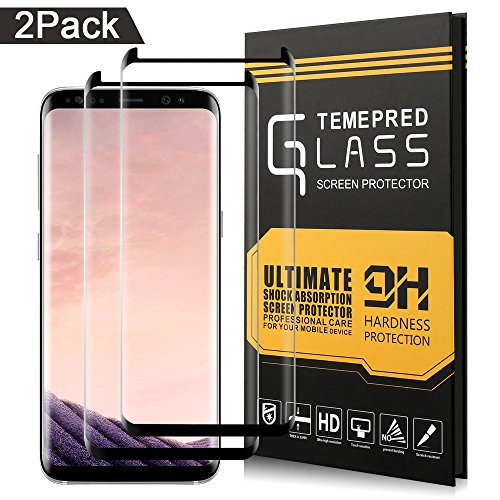 Airsspu Samsung Galaxy S8 Plus Screen Protector,Tempered Glass 3D Touch Compatible,[9H Hardness][Bubble-Free][Anti-Fingerprint]-(2 Pack)