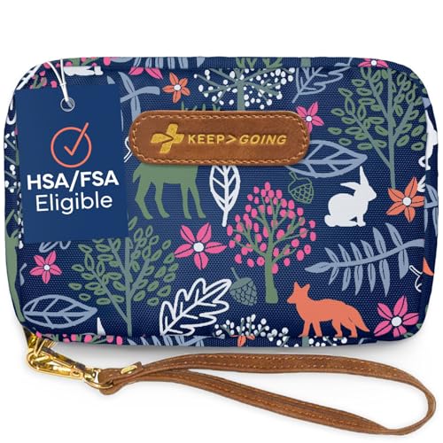 Image of KeepGoing Travel First Aid Kit for Kids – 130 Pc. for Car, Home, Purse, Diaper Bag & Backpack with Latex-Free Bandages - Mini First Aid Kit Travel Size TSA-Approved