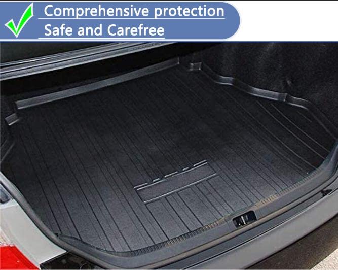 Camry Cargo Liners,Rear Cargo Trunk Tray Floor Mats Compatible with 2013 2014 2015 2016 2017 Toyota Camry (No Hybrid Models),All Weather Protector Custom 3D Waterproof Durable Odorless TPO Accessories