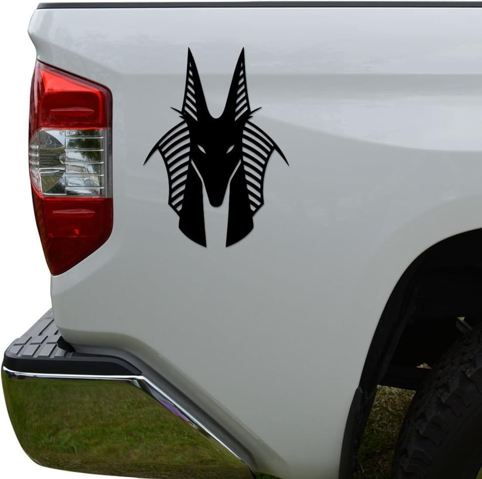 KREEPO Anubis Egyptian God Vinyl Decal sticklers use for car Truck Motorcycle in Window Bumper Decor Stickers Self-Adhesive Size (6X6INCHE) Black
