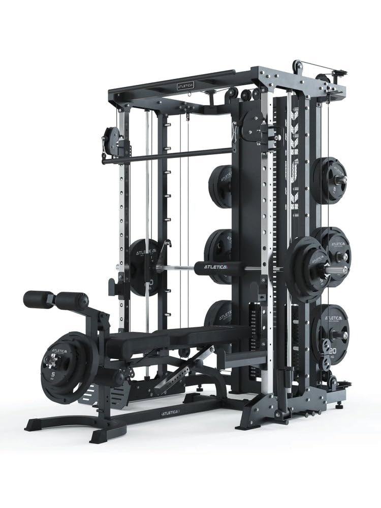 ATLETICA KSK Kit de combat | Multipresse | Poids enfichables 180 kg | Machine Smith | Haute stabilité du cadre | Garantie 5 ans | Variant KSK Basic … Variants KSK + Jammer Arms