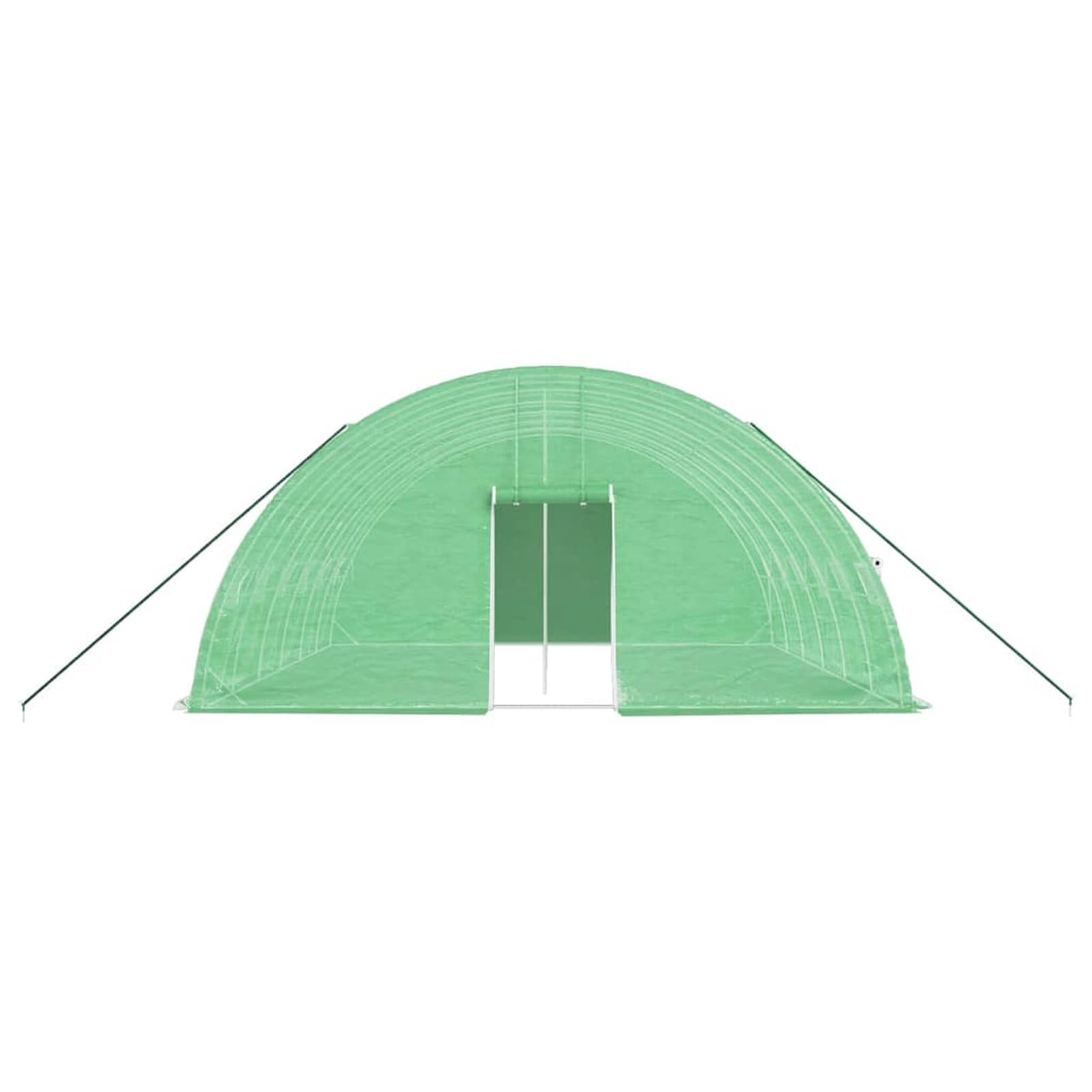 Homgoday Szklarnia ogrodowa, szklarnia z zieloną stalową ramą 36 m² 6 x 6 x 2,85 m, szklarnia ogrodowa szklarnia ogród warzywny szklarnia balkonowa szklarnia do ogrodu szklarnia
