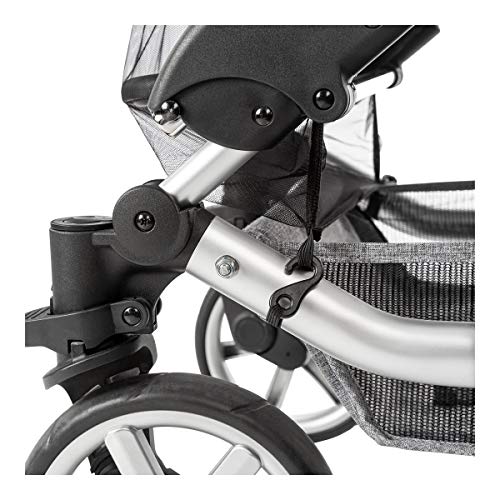 reer ShineSafe Bite 3in1: Sonnenschutz, Insektenschutz und Schlummertuch, universelles Zubehör für Kinderwagen und Buggys, grau, 84131