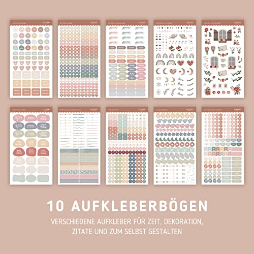 BIROYAL Sticker Set 10 Sheets Bullet Journal Stickers-Sticker Set for Journal Diary, Photo or Calendar - Image 3