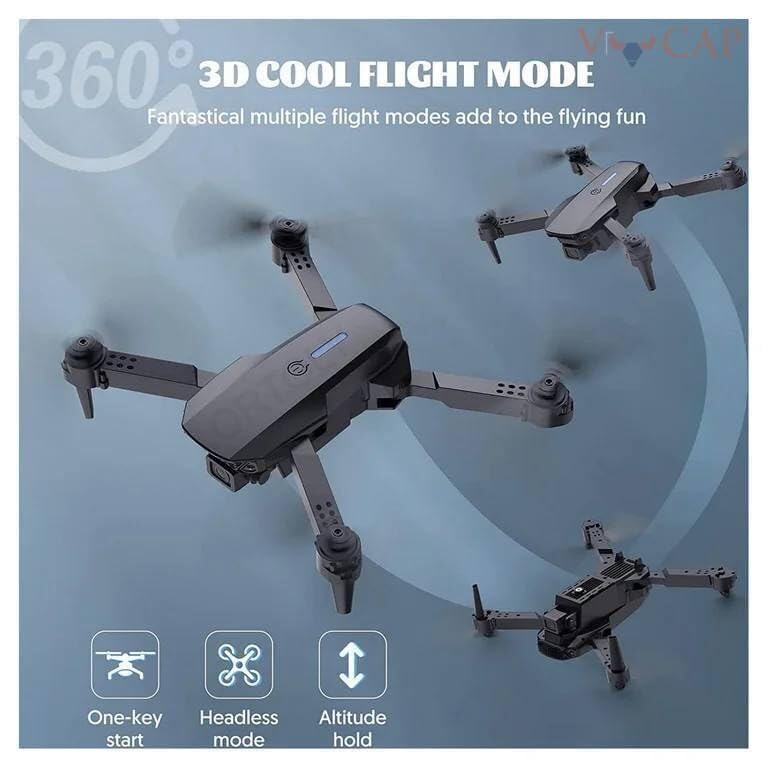 Image of fOlDaBlE-DrOnE-WiTh-hQ-WiFi-cAmErA-ReMoTe-cOnTrOl-fOr-kIdS-QuAdCoPtEr-wItH-GeStUrE-SeLfIe-fLiPs-bOuNcE-MoDe-aPp-oNe-kEy tAkE-OfF-mUlTiCoL (E88 1)