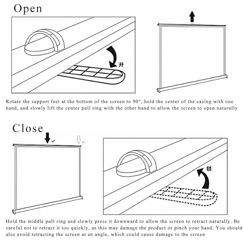 Pantalla de proyección manual retráctil 50'' 4:3 miniatura 6