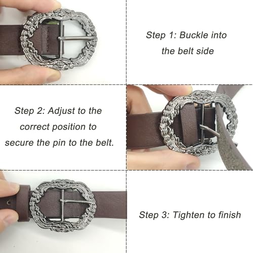 ZAHD 4 Stück Trachten schnalle Gürtelschnallen set Schnalle für Trachtenhosen Herren Gürtelschnallen Schnalle Trachten individuelle Schnalle Herren Gürtelschnalle Für Gürtel für Trachtenhosen(A)