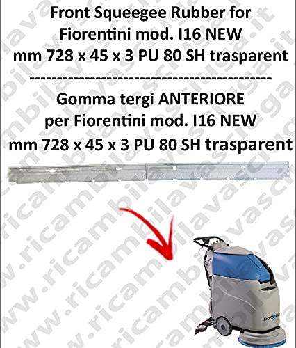 I16 NEW GOMMA TERGI anteriore per lavapavimenti FIORENTINI