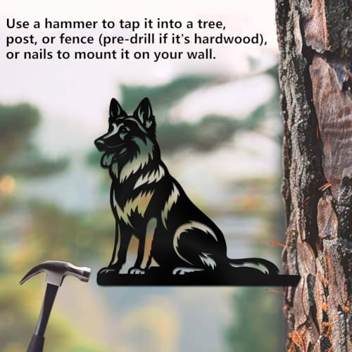 WADORN German Shepherd Metal Yard Art Decor - Image 4