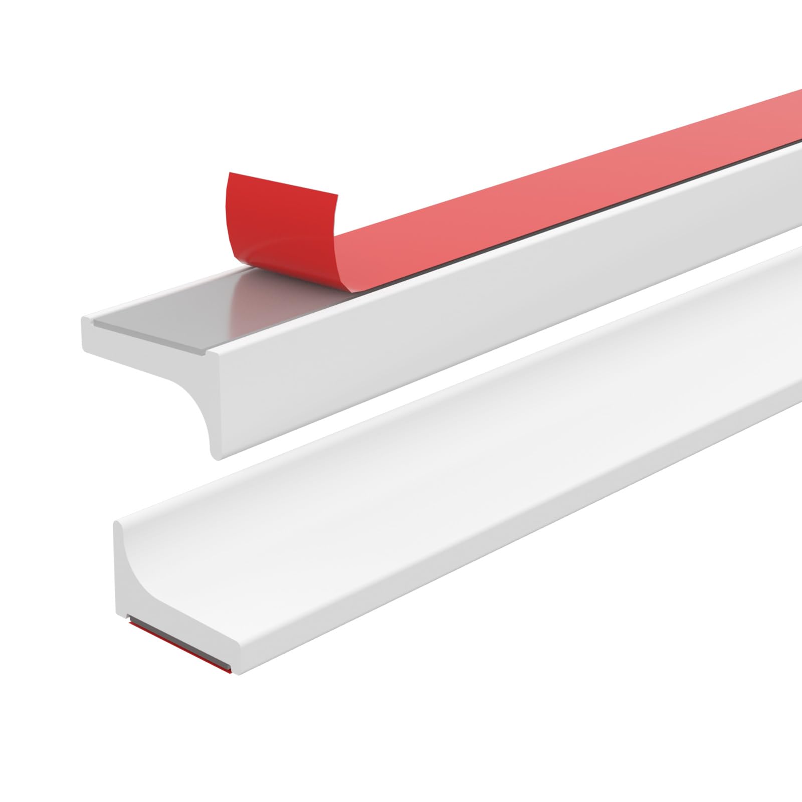 Shower Threshold Water Dam Barrier - 78in Self-Adhesive White Shower Water Blocker, Silicone Shower Splash Guard Water Stopper for Bathroom and Kitchen