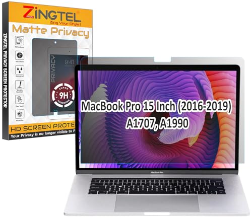 Image of Privacy Matte Anti Spy Screen Guard Compatible With MacBook Pro 15 Inch (2016-2019) A1707, A1990 Anti Peep Screen Protector Not a Tempered Glass