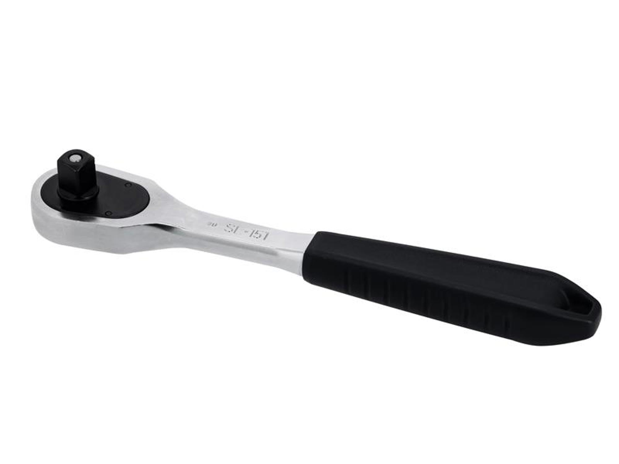 Facom Sl.151 Slim Pear Head 1/2" Drive Ratchet - 72-Tooth, Ergonomic Handle, Matte Chrome Finish