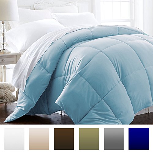 Beckham Hotel Collection 1600 Series - Lightweight - Luxury Goose Down Alternative Comforter - Hotel Quality Comforter and Hypoallergenic - Full/Queen - Sky Blue