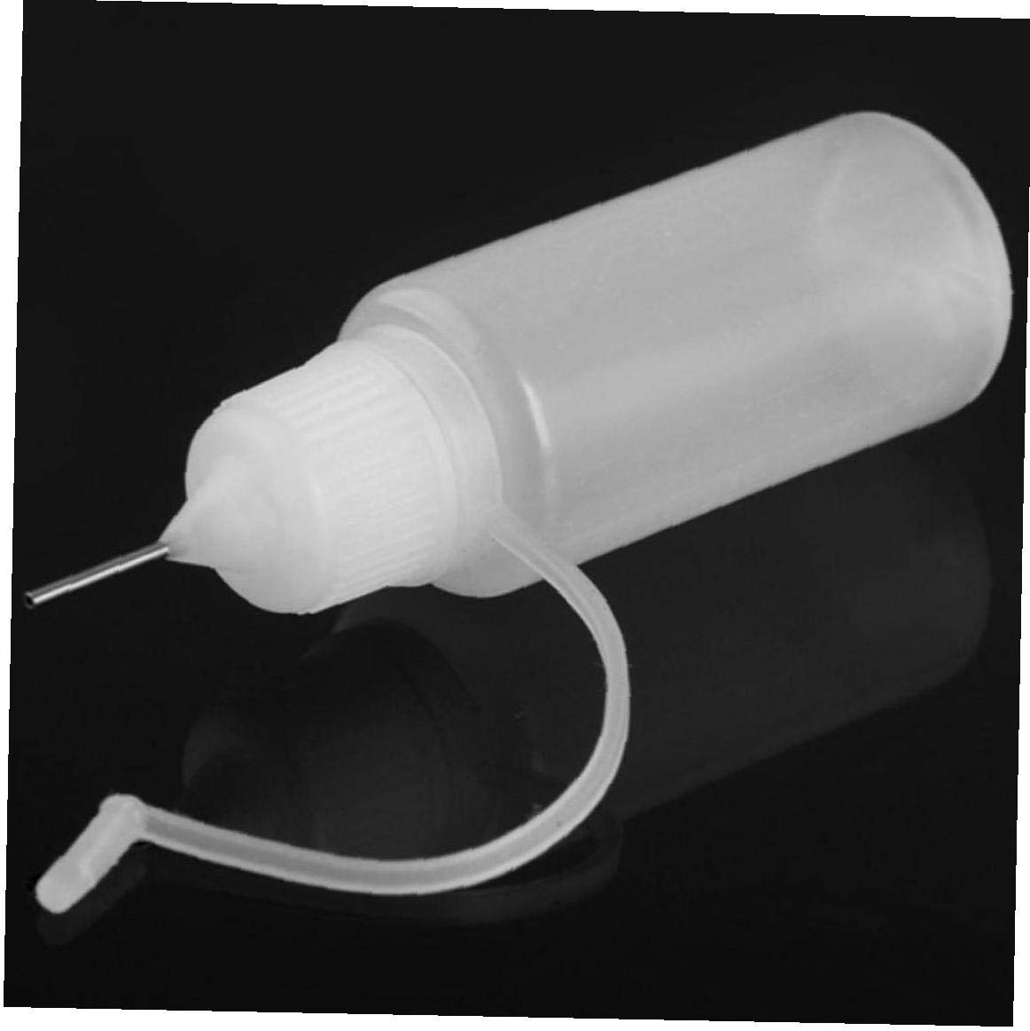 Lankater Clear 30Ml Precision Tip Glue Applicator Bottles, 2Pcs Transparent Bottles For Diy Quilling Craft, Acrylic Painting