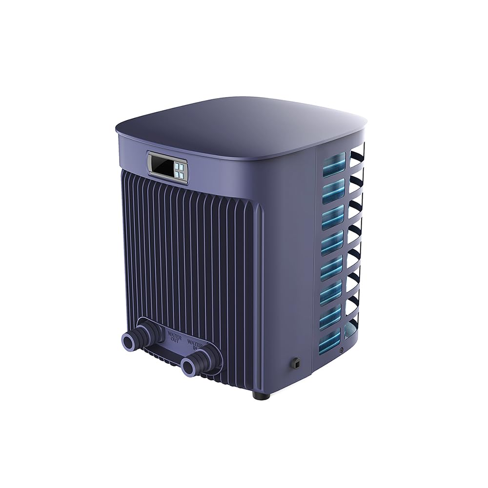 Zealux MiniQ Pompa di Calore Plug & Play per Piscine,Spa e Piscine Fuori Terra Fino a 20 m³,capacità di Riscaldamento 2.5~5.5Kw, Connessione dell’Acqua Ø 32/38 mm,Sensore di Flusso (Mini Q25)