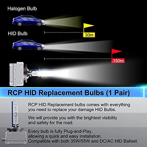 Rcp - D1S8 - (A Pair) D1S/ D1R 8000K Xenon Hid Replacement Bulb Ice Blue Metal Stents Base Car Headlight Lamps Head Lights 35W #TOP2