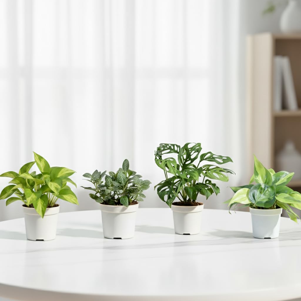 Ugaoo Variegated Money Plant - Self Watering -15