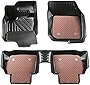 Peforway - TPE Floor Mat Compatible with Ford Fusion 2013-2020, 7PCS All Weather Protection Heavy Duty Double Layer Floor Mats with Carpeted Floor Mat, Coverage for Driver& Passenger& Rear Row Seats
