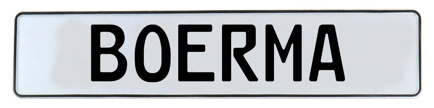 Vintage Parts 589768 Wall Art (White Stamped Aluminum Street Sign Mancave Boerma)