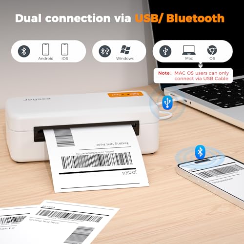 Image of Joysea Bluetooth Shipping Label Printer, E41 Pro 4x6 Wireless Thermal Printer for Amazon, FedEx, USPS Labels, Compatible with iOS, Android, Windows Mac
