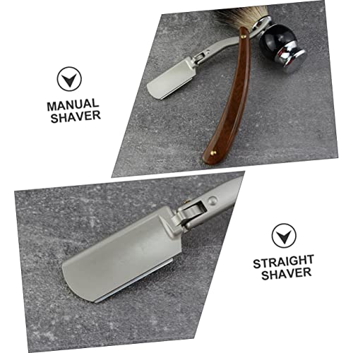 FRCOLOR Navalha aparador de bigode barbeador manual masculino cabo de barbear lâminas de barbear tes