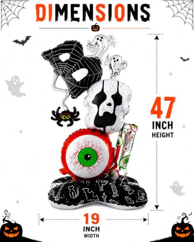 Image of AMFIN Halloween Skeleton Eyeball Spooky Foil Balloon Decoration