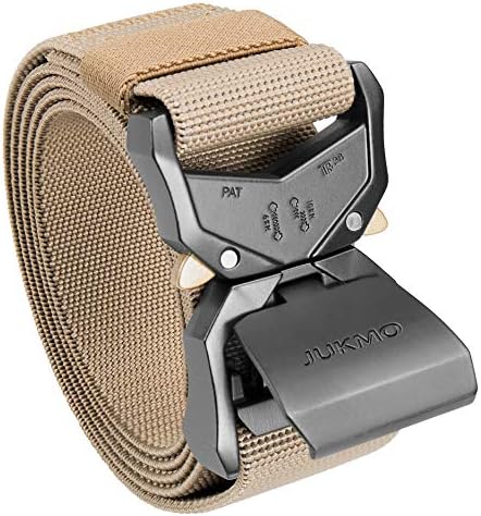 JUKMO Tactical Belt, Military Hiking Rigger 1.5" Nylon Web Work Belt