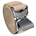 JUKMO Tactical Belt, Military Hiking Rigger 1.5" Nylon Web Work Belt with Heavy Duty Quick Release Buckle (Coyote, Medium)