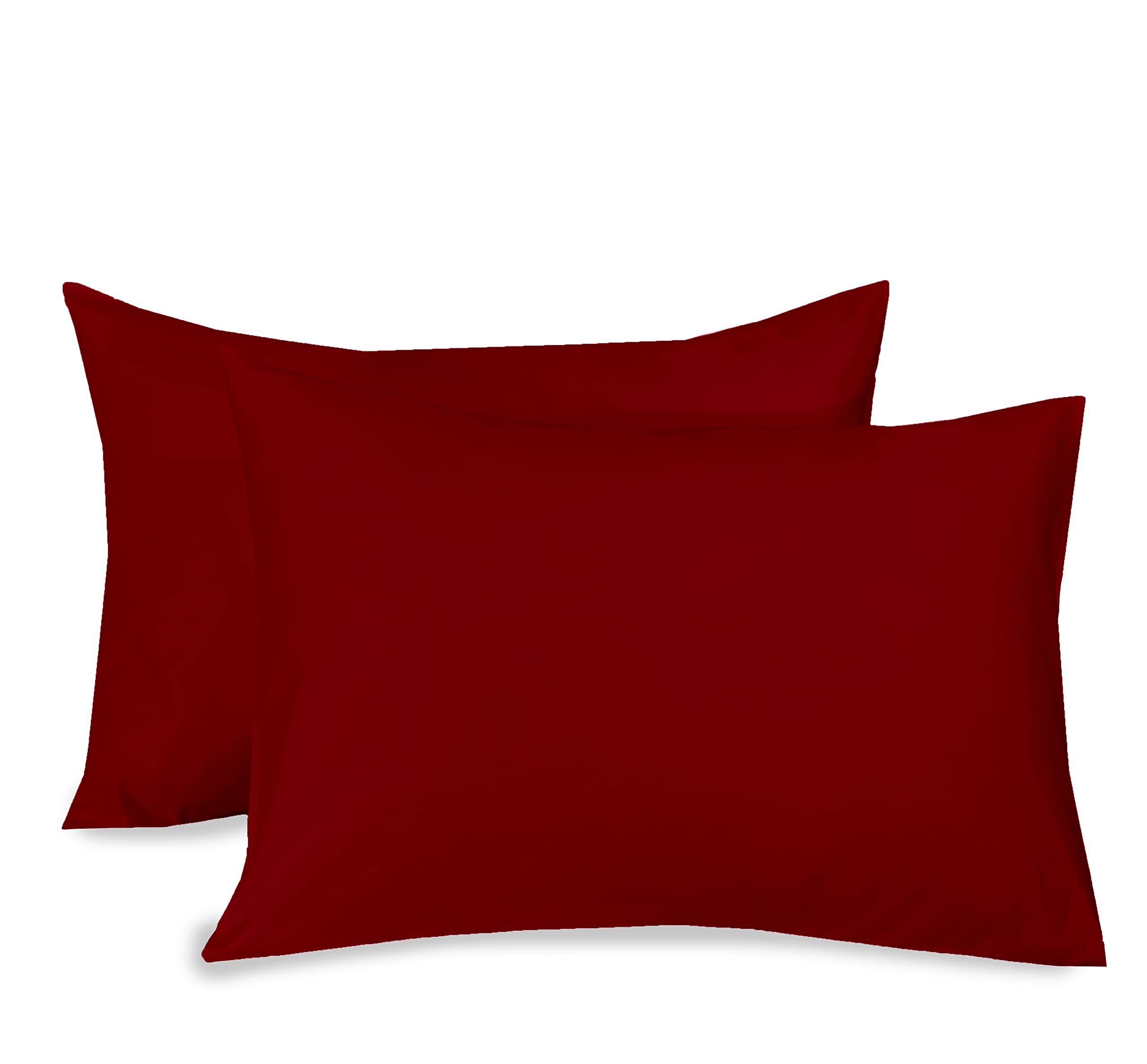 A ATH COLLECTION300 Thread Count Egyptian Cotton(Pair of Pillowcases, Red)