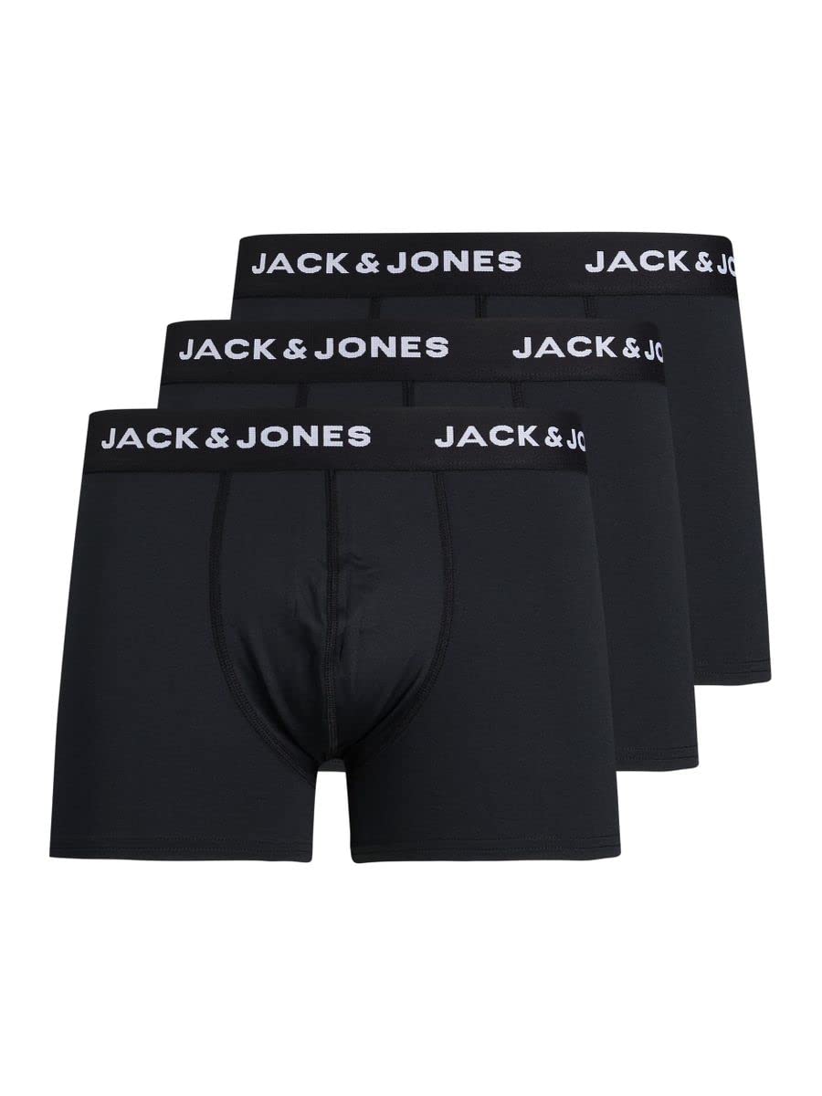 Jack & Jones Microfiber Trunks 3-Pack Noos Boxer A Pantaloncino, Nero, Xl Uomo-image