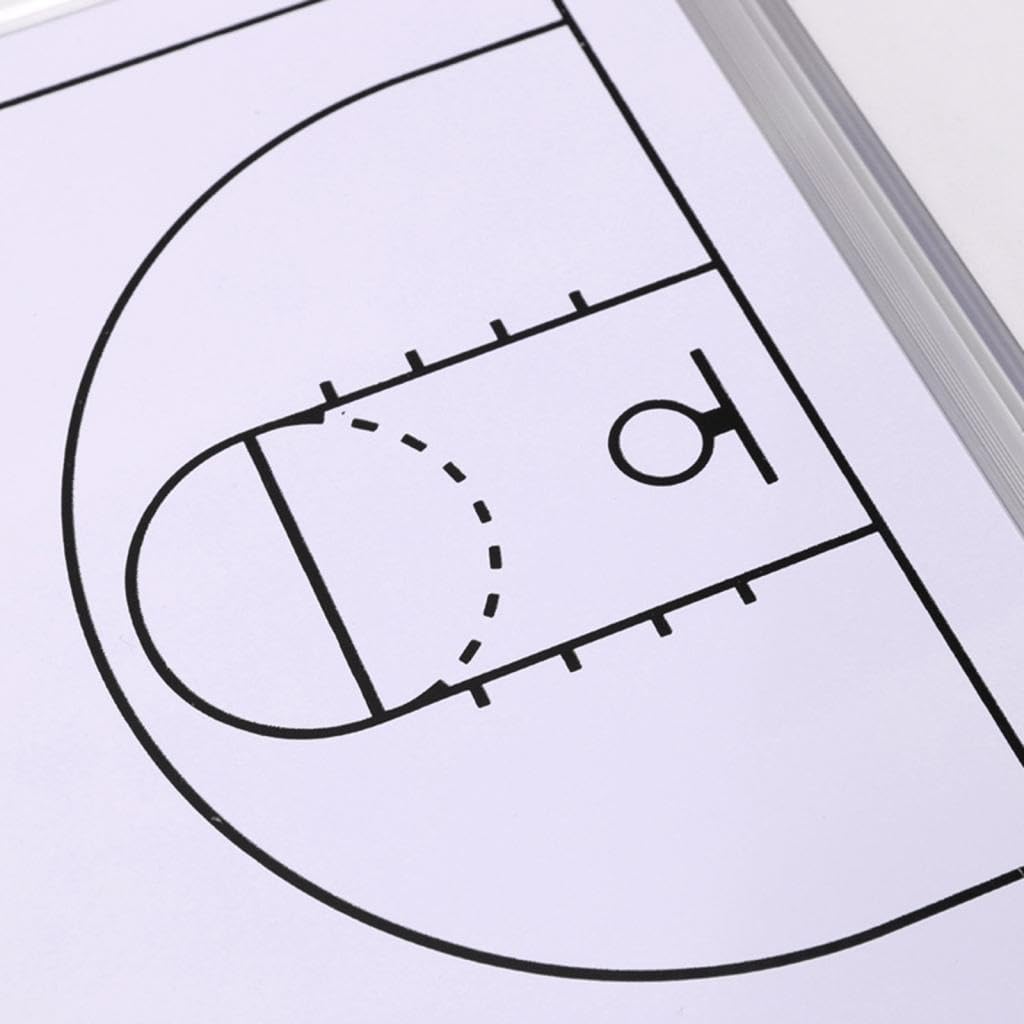 Lavagna Allenatore Basket Portatile con Pennarello E Pedine Struttura Robusta in Alluminio Impermeabile Superficie Cancellabile Adatta per Dirigenti