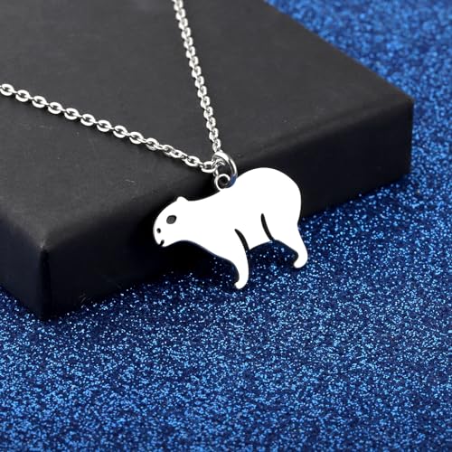 WUSUANED Cute Capybara Necklace Animal Lover Jewelry Capybaras Lover Gift Rodents Gift Animal Fan Gifts4