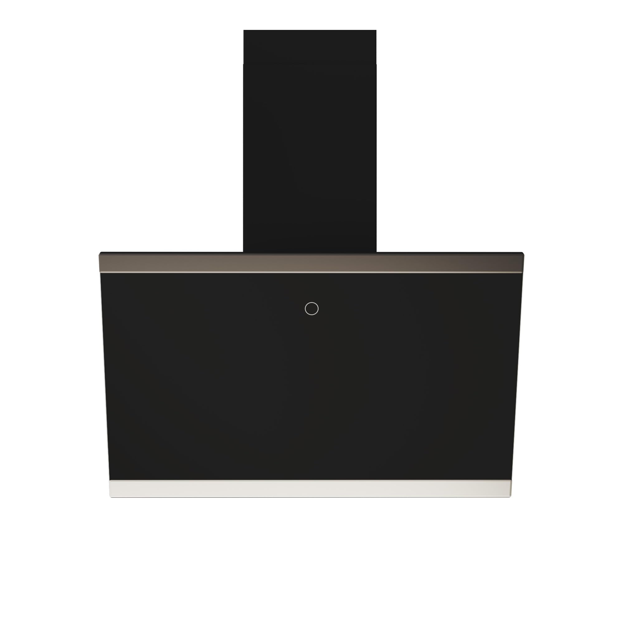 Respekta Dunstabzugshaube kopffrei 60 cm schräg Glasschirm Edelstahlrahmen Schwarz Abluft Umluft CH89060S A++ 39–59 dB