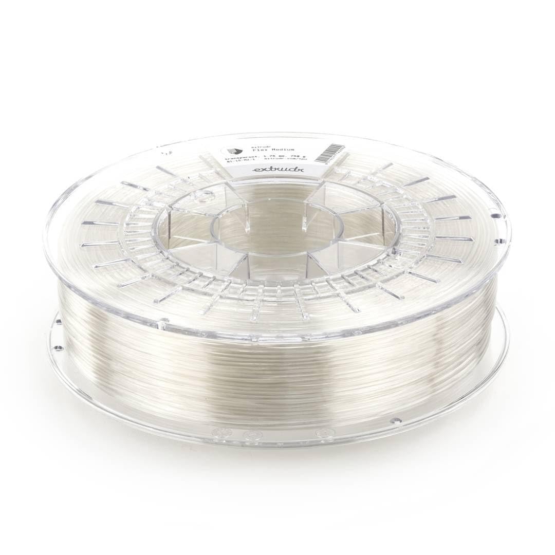extrudr® TPU Flex medium ø1.75mm (2000gr) 'TRANSPARENT'