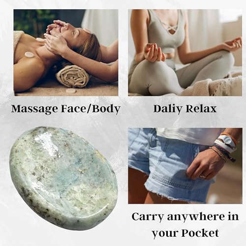 Image of Crystal Heaven Certified Hackmanite Thumb Worry Pebbles Stones For Anxiety Stress Relief Massage - Aaa Grade Original Healing Gemstone Agate Rubbing Stone For Yoga Meditation Spiritual Reiki Feng Shui