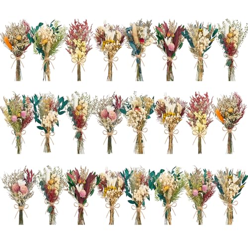 Ramo de Flores Secas Hechas a Mano 24 Piezas miniatura 1