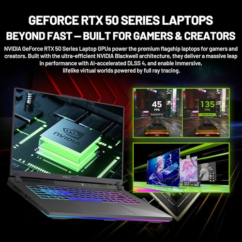 Image of ASUS ROG Strix G16 16 inch WUXGA 165Hz Gaming Laptop, NVIDIA GeForce RTX 5070 8GB GDDR7, AMD Ryzen 9 8940HX, 64GB DDR5, 3TB Storage(2TB SSD&1TB Docking Station Set), Backlit Keyboard, Win 11, Gray