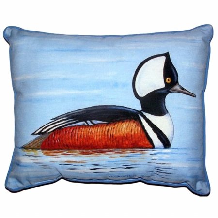 Hooded Merganser Extra Large Zippered Pillow - 20 x 24