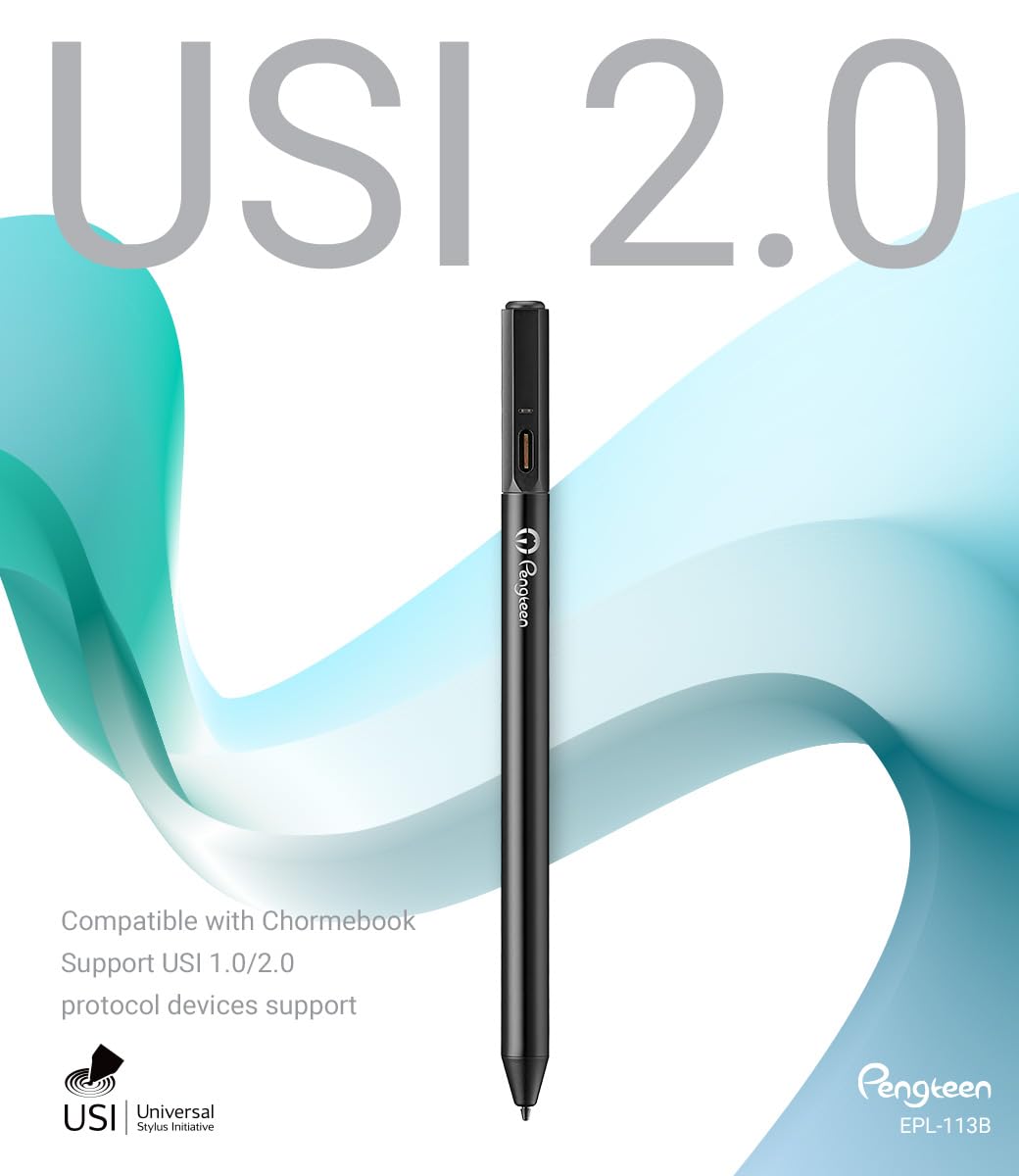 Pióro P63 USI 2.0 z możliwością ładowania, z poziomami nacisku i nachyleniem, odrzuceniem dłoni, ładowanie USB-C, kompatybilne z Lenovo, HP, ASUS.